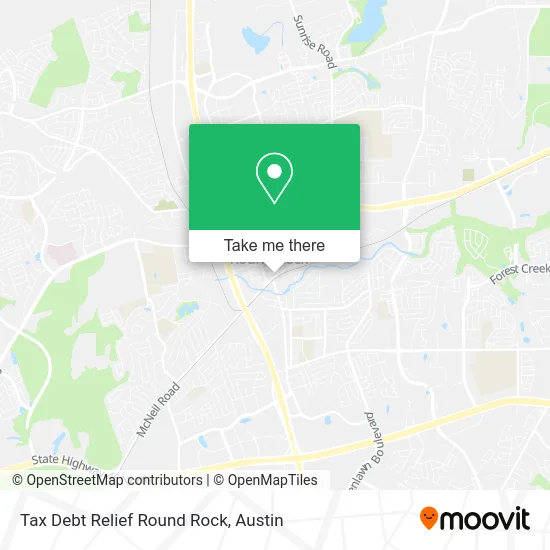 Tax Debt Relief Round Rock map