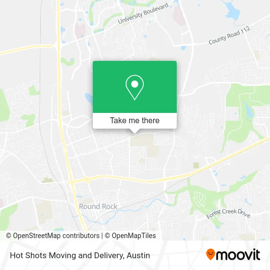 Hot Shots Moving and Delivery map