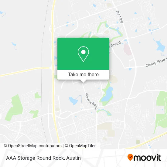 AAA Storage Round Rock map