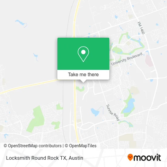 Locksmith Round Rock TX map