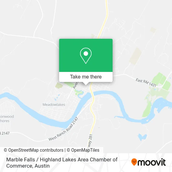 Marble Falls / Highland Lakes Area Chamber of Commerce map