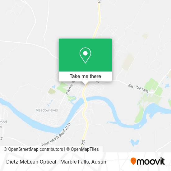 Dietz-McLean Optical - Marble Falls map