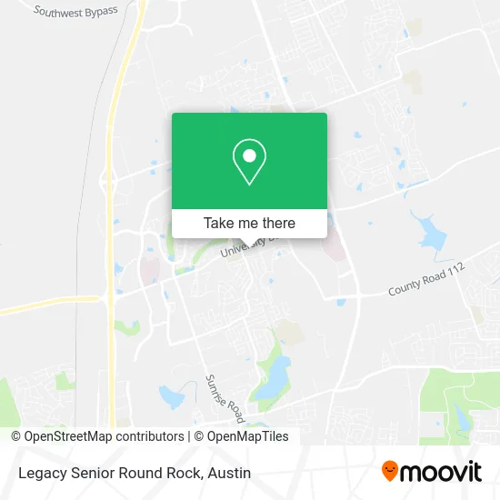 Legacy Senior Round Rock map