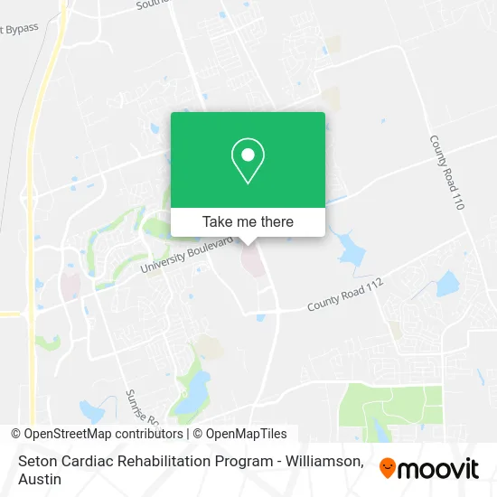 Seton Cardiac Rehabilitation Program - Williamson map