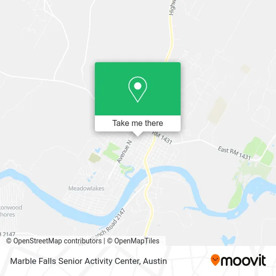 Marble Falls Senior Activity Center map