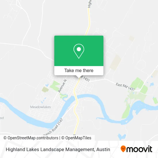 Highland Lakes Landscape Management map