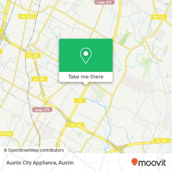 Mapa de Austin City Appliance