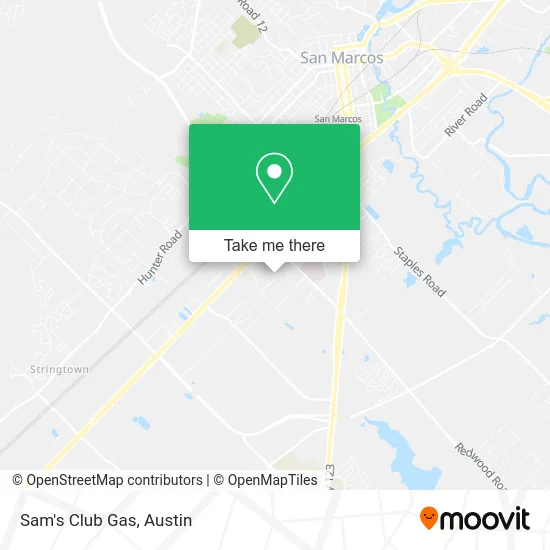Sam's Club Gas map
