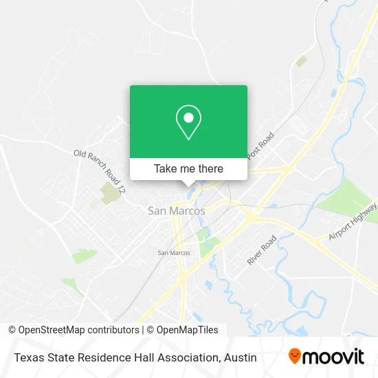 Texas State Residence Hall Association map