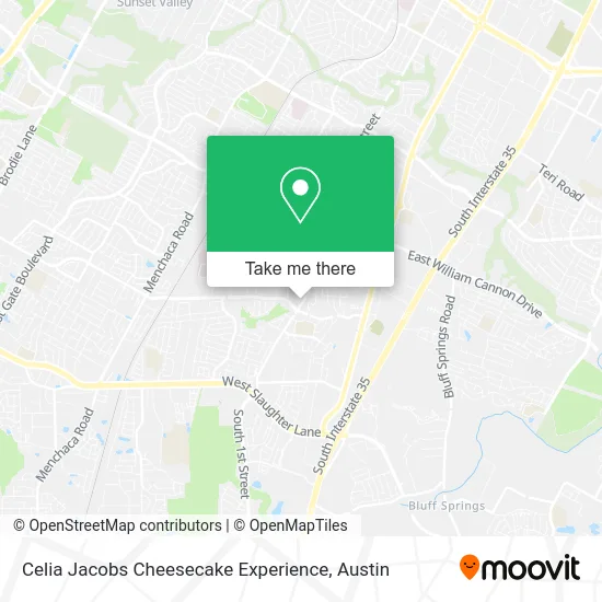 Celia Jacobs Cheesecake Experience map