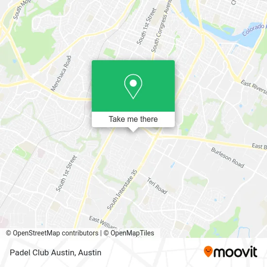 Padel Club Austin map