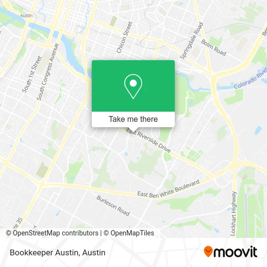 Mapa de Bookkeeper Austin