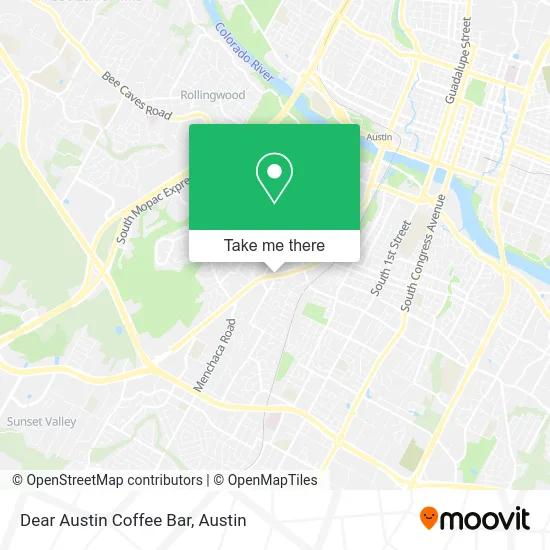 Dear Austin Coffee Bar map