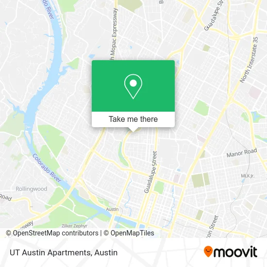 UT Austin Apartments map