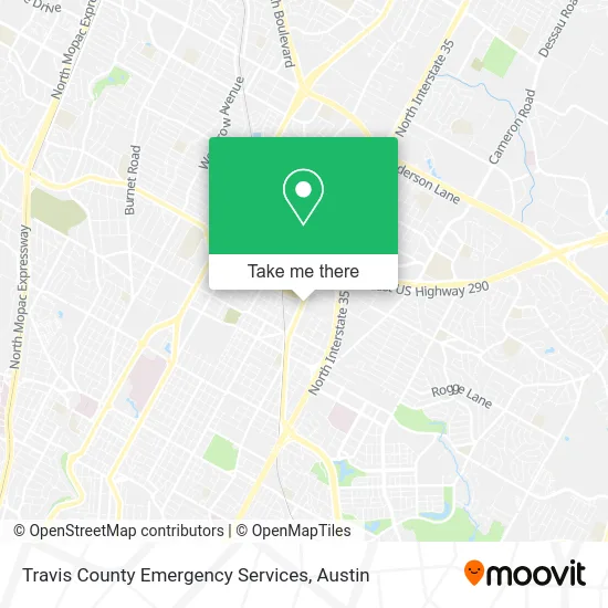 Travis County Emergency Services map