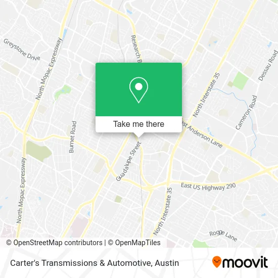Mapa de Carter's Transmissions & Automotive