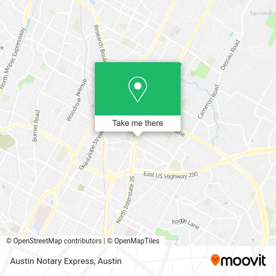 Austin Notary Express map
