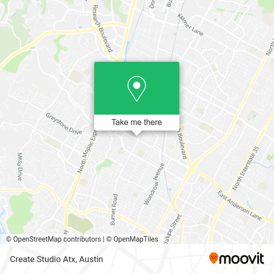 Mapa de Create Studio Atx