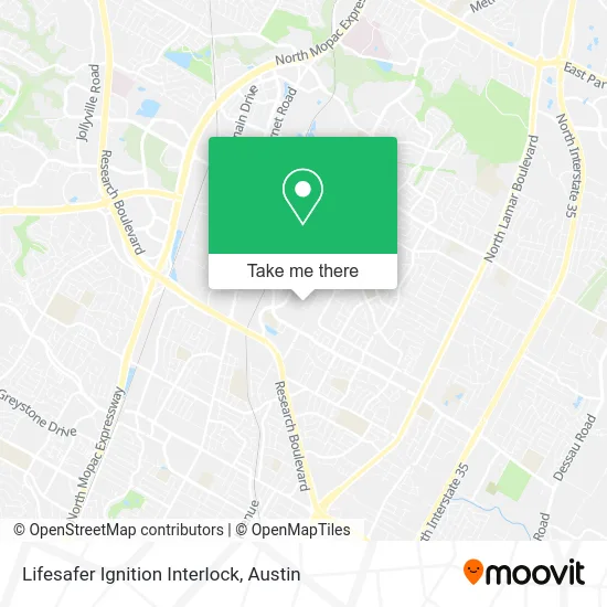Lifesafer Ignition Interlock map