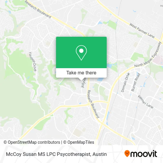 Mapa de McCoy Susan MS LPC Psycotherapist