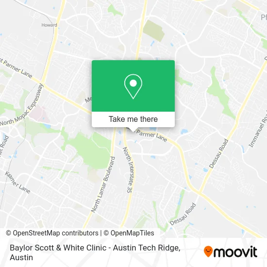 Mapa de Baylor Scott & White Clinic - Austin Tech Ridge