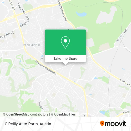 O'Reilly Auto Parts map