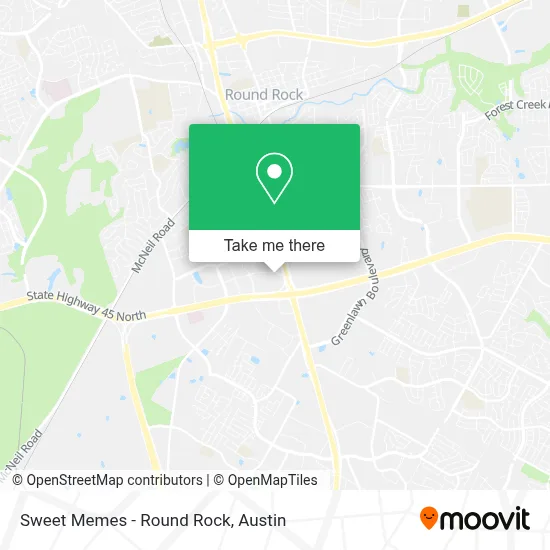 Sweet Memes - Round Rock map