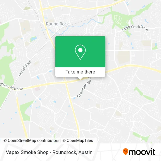 Vapex Smoke Shop - Roundrock map