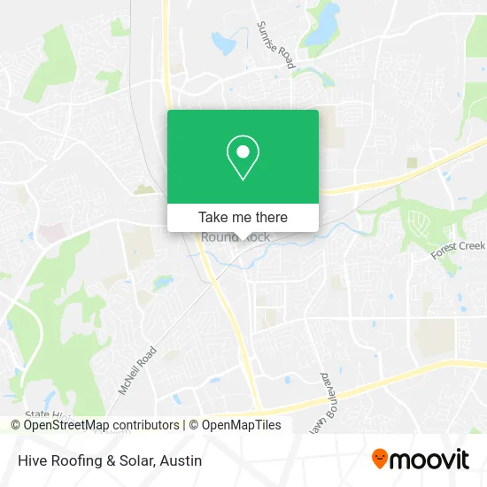 Mapa de Hive Roofing & Solar