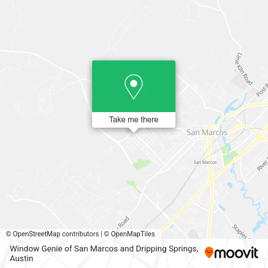 Window Genie of San Marcos and Dripping Springs map