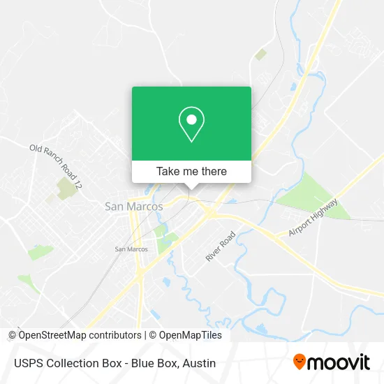 USPS Collection Box - Blue Box map