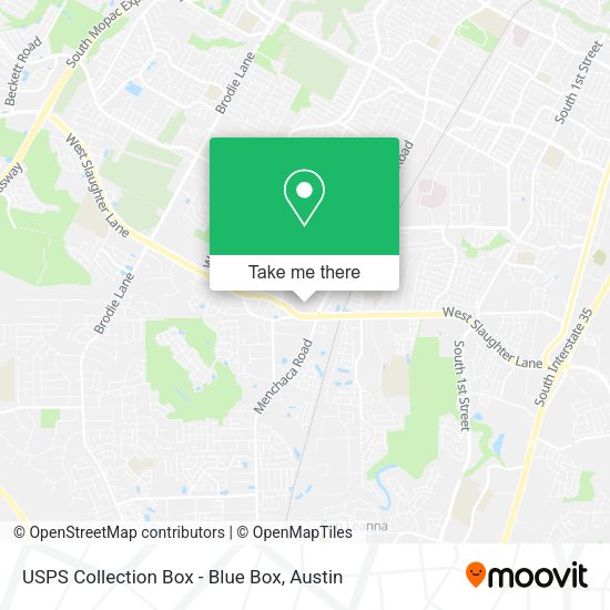 USPS Collection Box - Blue Box map