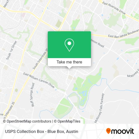 USPS Collection Box - Blue Box map