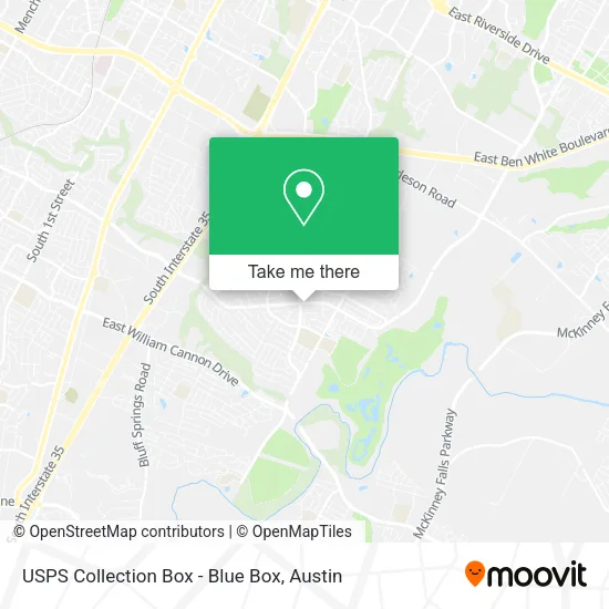 USPS Collection Box - Blue Box map