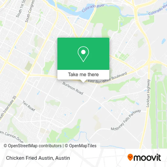 Chicken Fried Austin map