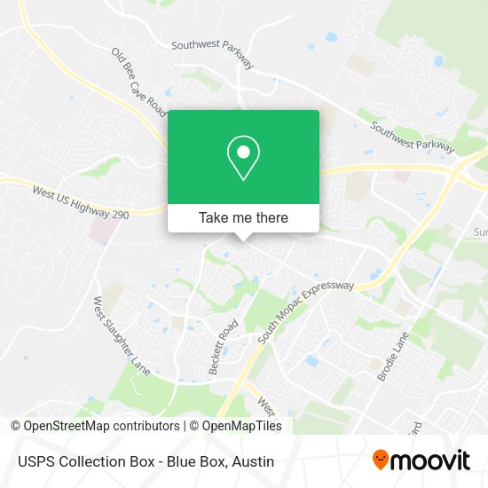USPS Collection Box - Blue Box map