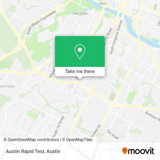 Austin Rapid Test map