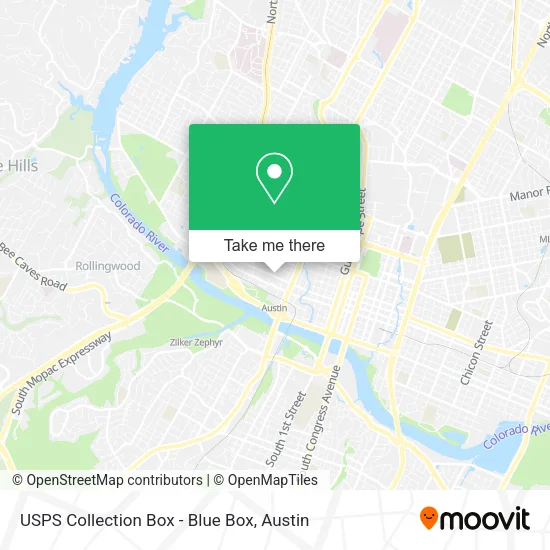 USPS Collection Box - Blue Box map