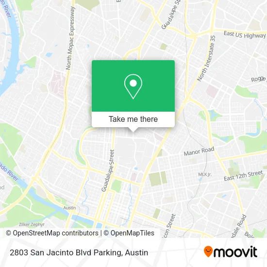 Mapa de 2803 San Jacinto Blvd Parking