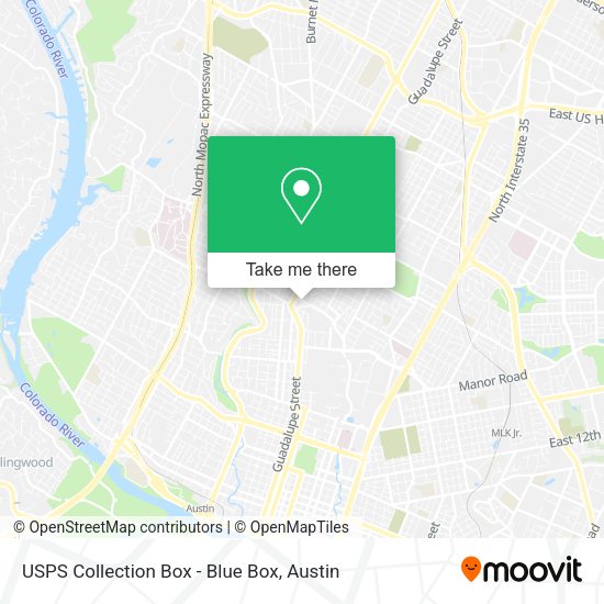 USPS Collection Box - Blue Box map