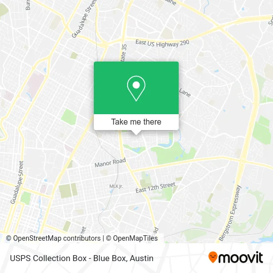 Mapa de USPS Collection Box - Blue Box