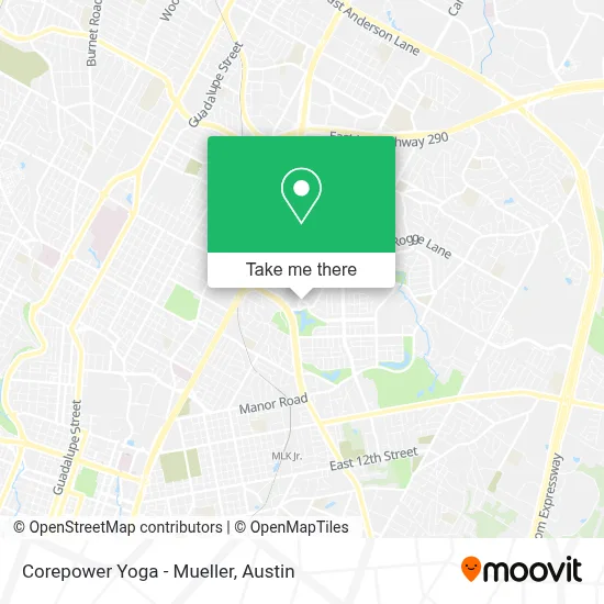 Corepower Yoga - Mueller map