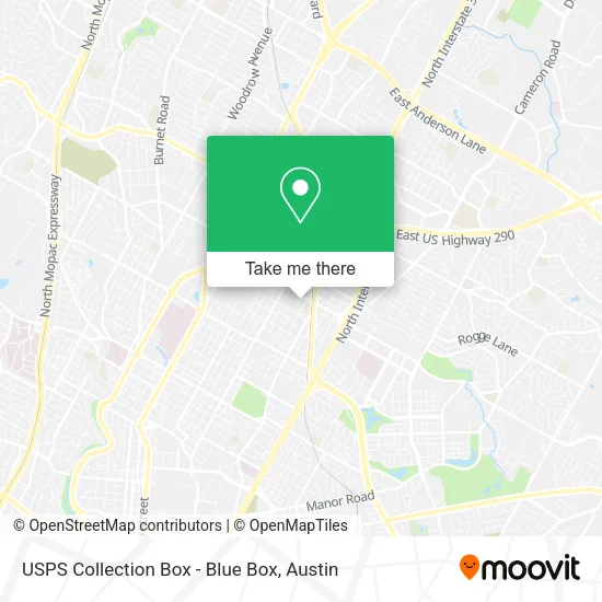 USPS Collection Box - Blue Box map