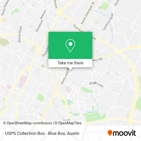 USPS Collection Box - Blue Box map