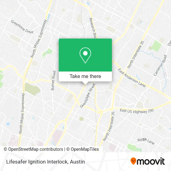Mapa de Lifesafer Ignition Interlock