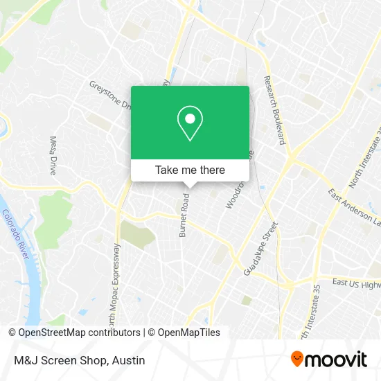 Mapa de M&J Screen Shop
