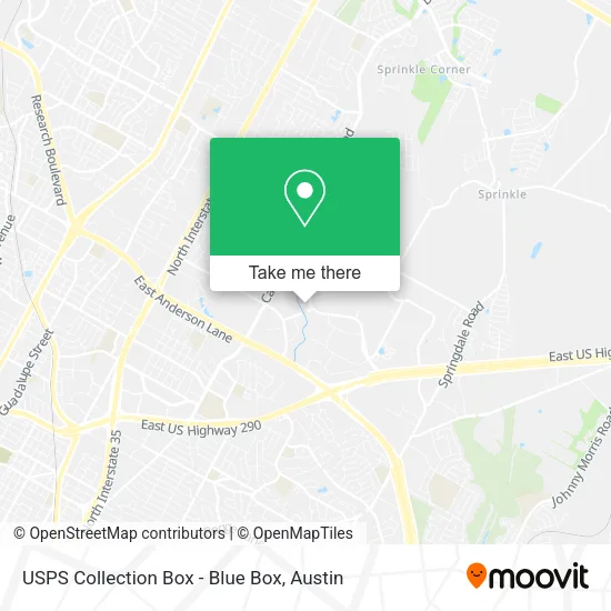 Mapa de USPS Collection Box - Blue Box