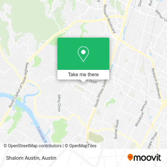 Shalom Austin map