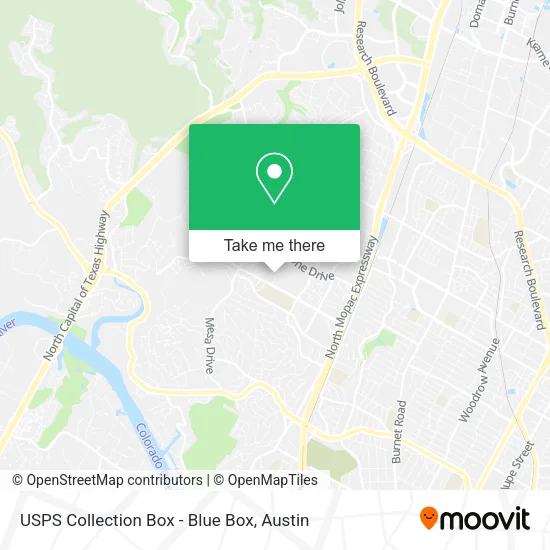 USPS Collection Box - Blue Box map