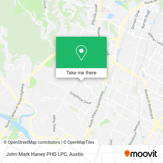 Mapa de John Mark Haney PHD LPC